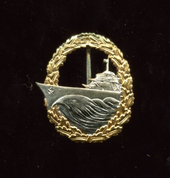 Orden 1939 / 1957 Zerstörer Kriegsabzeichen der Kriegsmarine frühe Fertigung