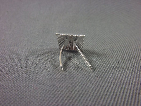 Stern für Schulterklappen, 12mm Kantenlänge, Messing versilbert