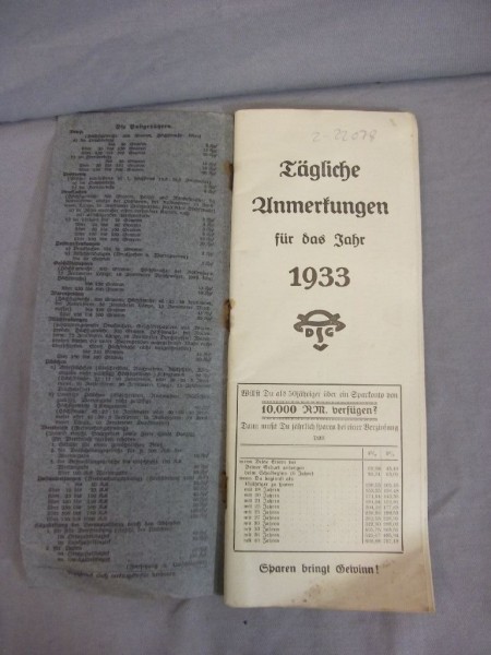 Kalender der Stadtsparkasse Rotenburg i. Hannover #1933#