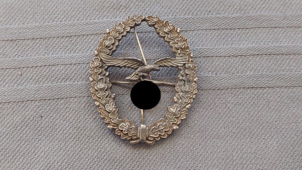Schützenschnurauflage Wehrmacht Luftwaffe in silber