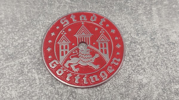 3.Reich Steuermarke KFZ Kennzeichen Plakette - Stadt Göttingen