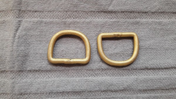 D-Ring, gold glatt, Aluminium Gehängezubehör