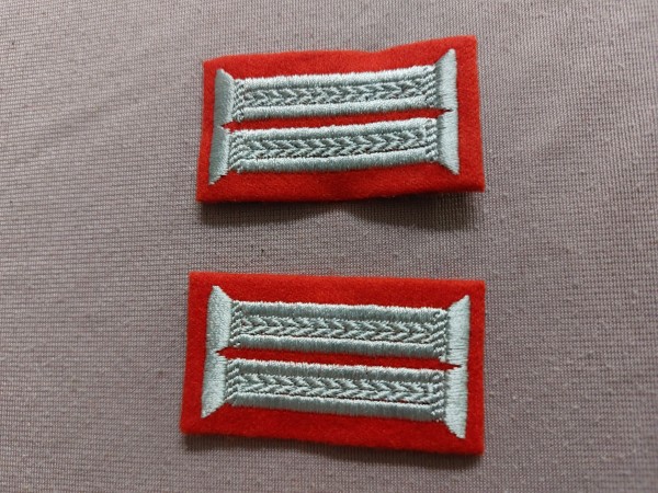 Bundeswehr Kragenspiegel Artillerie rot - Mannschaften maschinengestickt