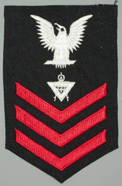 Armabzeichen für Hemden, Dienstgrad mit Laufbahnabzeichen, DM Illustrator Draftsman, Petty Officer First Class