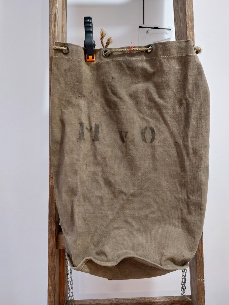 Seesack oliv gebraucht klein mit Aufdruck MvO von 1955