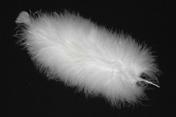 Allgemein: Adlerflaum Imitat weiß in 20cm