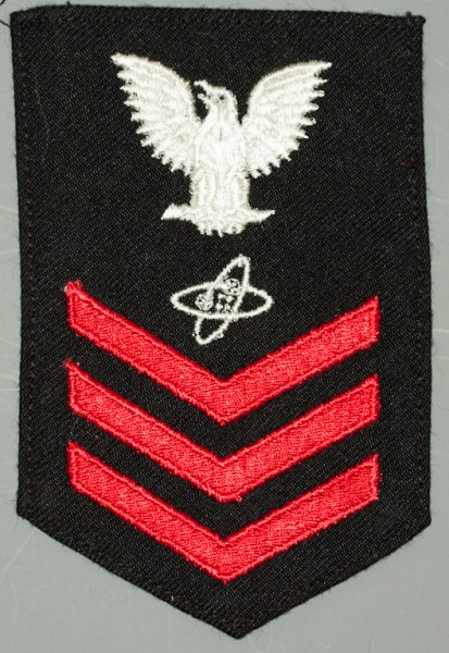 Armabzeichen für Hemden, Dienstgrad mit Laufbahnabzeichen, ET Electronics Technician, Petty Officer First Class 