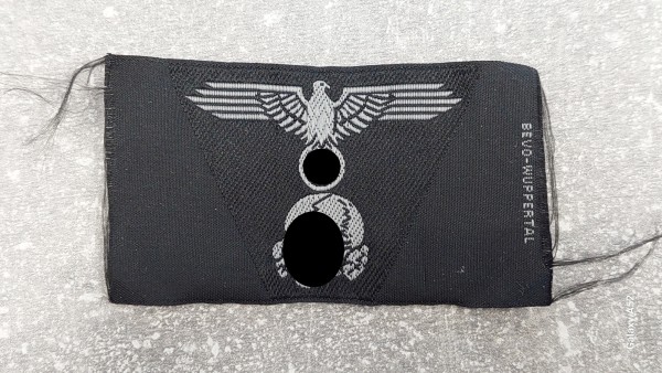 Mützenadler und Totenkopf XX Mannschaften für M43 weiß auf schwarz gewebt