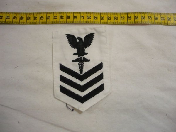 Armabzeichen für Hemden, Dienstgrad mit Laufbahnabzeichen, HM Hospital Corpsman, Petty Officer First Class 