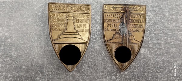 Reichskriegerbund 50 Jahre Kameradschaft Assemissen Lippe 1938 bronze