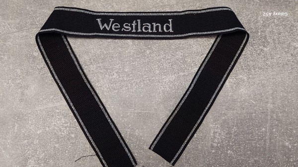 Ärmelband Westland, handgestickt alte Deutsche Fertigung