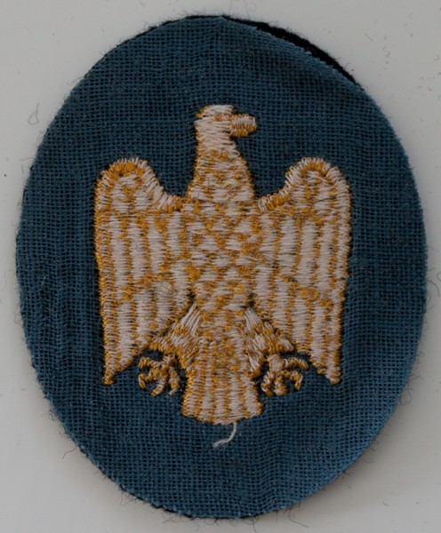 BUND: Mützenabzeichen, BGS, Bundesadler,  Maschinengestickt