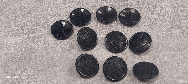 Knopf 20mm in schwarz Plaste DDR NVA 10Stück