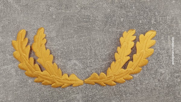 Baseballcap- Schirmstickerei/ Mützenstickerei für BW Admiral, Eichenlaub golden/ gelb