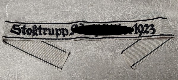 Ärmelband Stoßtrupp A.... H.... maschinengestickt alte Deutsche Fertigung