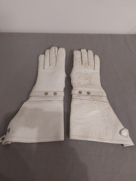 Bundeswehr Handschuhe Stulpenhandschuhe weiß Parade Feldjäger Größe 9 1/2