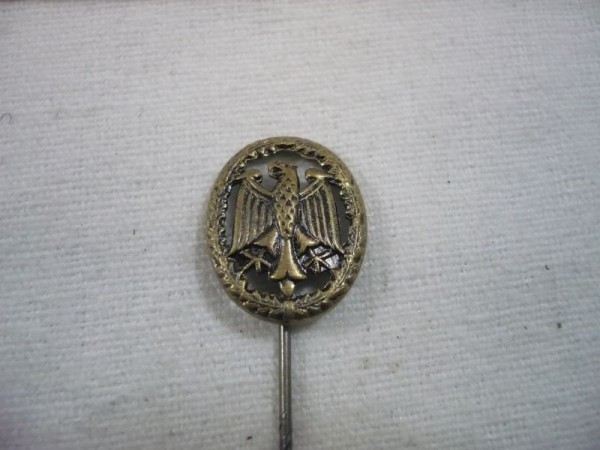 Leistungsabzeichen, Bronze, 16 mm Miniatur an Anstecknadel