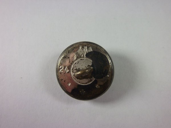 Knopf, 24mm, Kriegsmarine, versilbert,, lange Öse