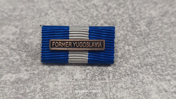 WEU Former Yugoslavia Medaille bronze For Headquarters and Forces, Bandschnalle