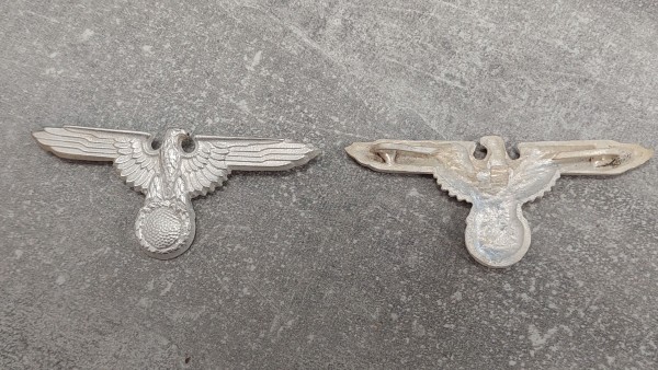 Waffen-XX Mützenadler für Mannschaften und Offiziere, entnazifiziert