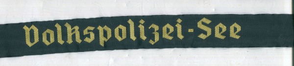 DDR Mützenband Volkspolizei - See - MdI - gewebt - volle Länge, Neuanferigung
