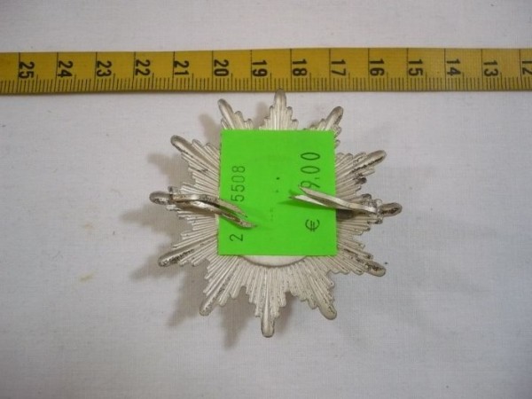 Hessen: Mützenstern, Polizei Hessen, alte Art, Metall, zweiteilig