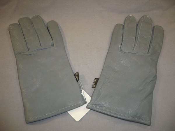 Handschuhe, Lederfingerhandschuhe, grau, #Grösse 8#