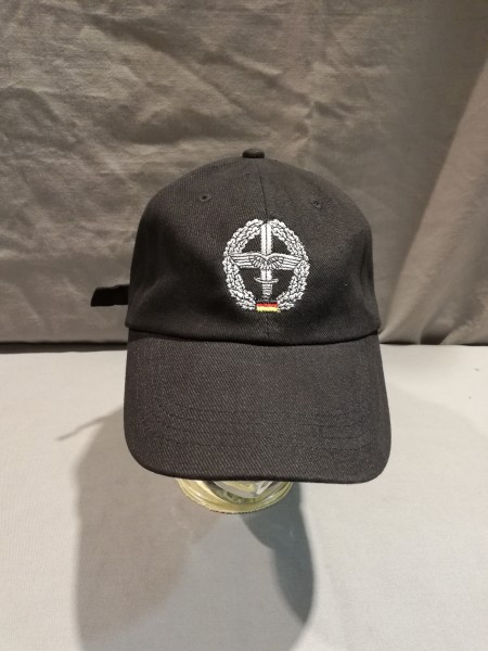 Bundeswehr Baseballcap Heeresflieger Barettabzeichen schwarz flache Form