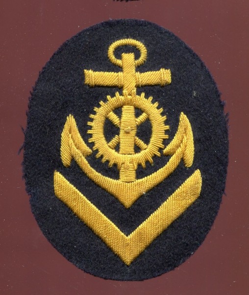 Kriegsmarine Ärmelabzeichen Maschinenobermaat handgestickt