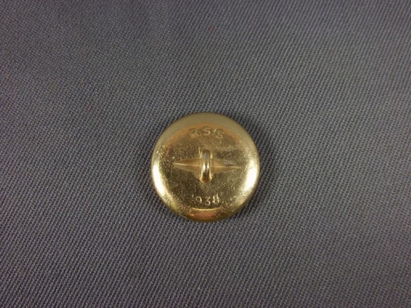 Knopf, 25mm, Kriegsmarine, gestempelt # R.S.S. 1938# kurze Öse