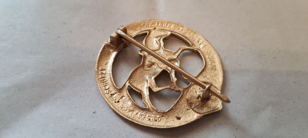 Pferdepflegerabzeichen mit R, Gold