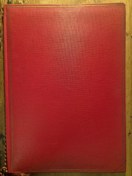 DDR Urkundenmappe gefüttert - rot - 31,5cm x 22,5cm