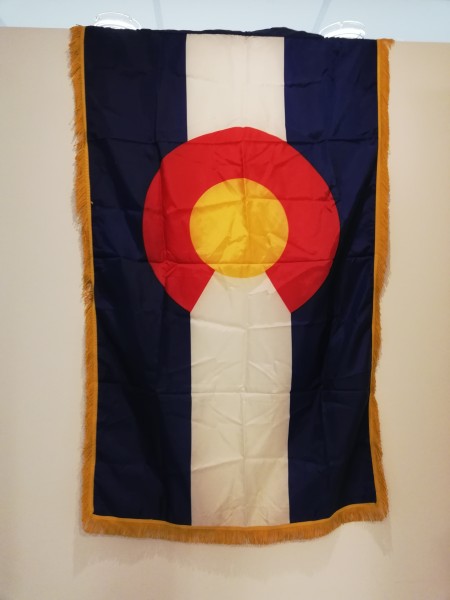 USA Fahne Flagge Bundesstaat Colorado in Nylon mit Fransen