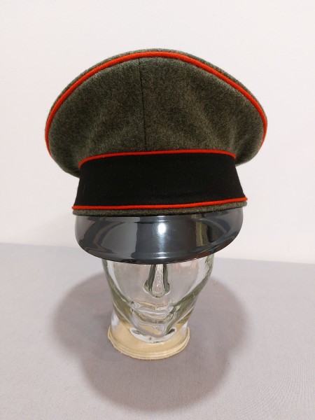 Waffen XX Schirmmütze Artillerie fedgrau melliert, Kunststoffschirm Größe 61