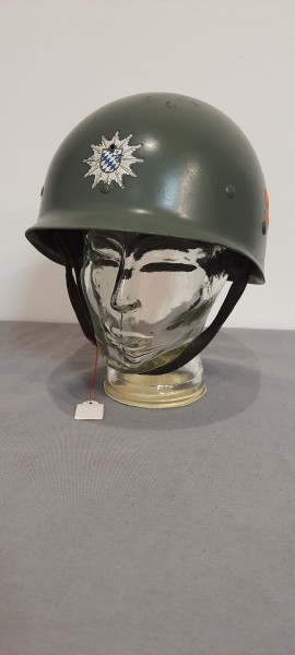 Polizei Bayern Helm Einsatzhelm - Schutzhelm Innenhelm für den Stahlhelm M1 mit Stern