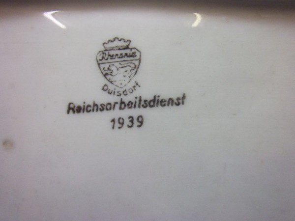 Kartoffelschüssel, Reichsarbeitsdienst 1939 #Hersteller Rhenania Duisdorf#