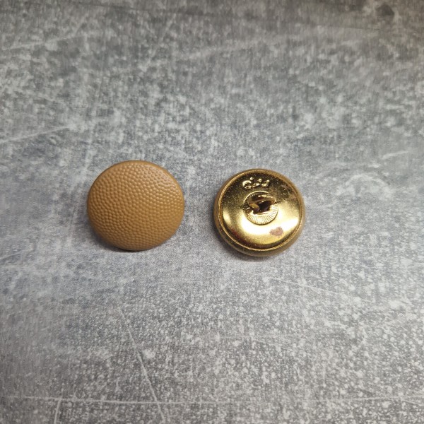 Wehrmacht Knopf 21mm lange Öse - Khaki - gekörnt - Overhoff