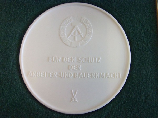 Meissen Medaille im Etui, Zollverwaltung der DDR