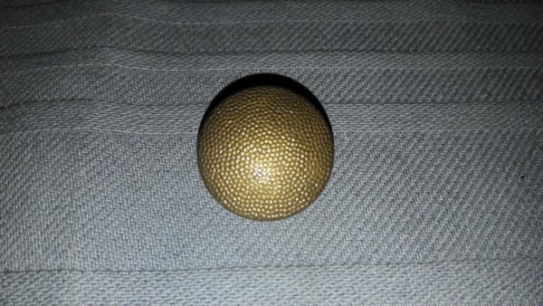 Allgemein: Knopf 21mm gekörnt altgold kurze Öse
