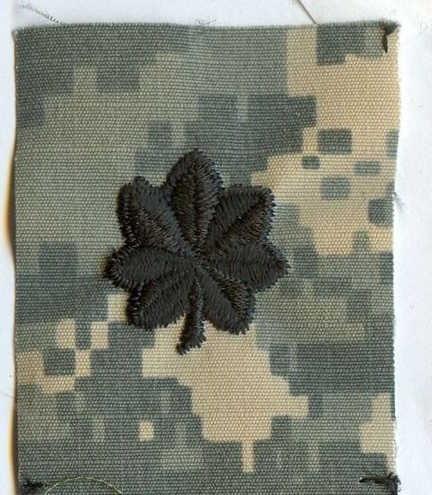 Dienstgradabzeichen, Kragenabzeichen, ACU Digital, ohne Klett, Lieutnant Colonel