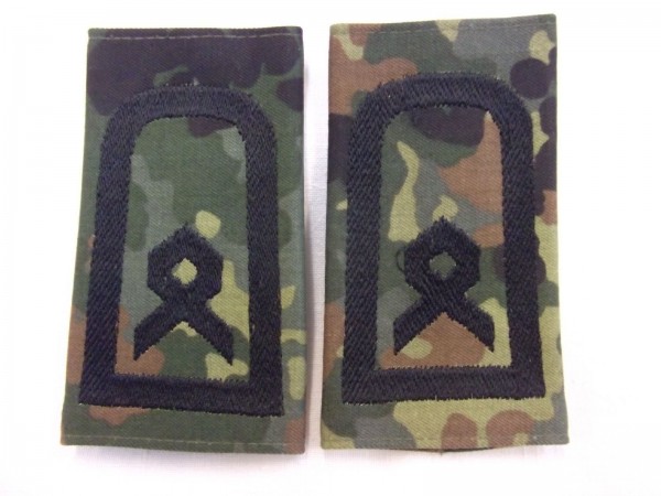Rangschlaufen Hauptfeldwebel, schwarz auf Flecktarn