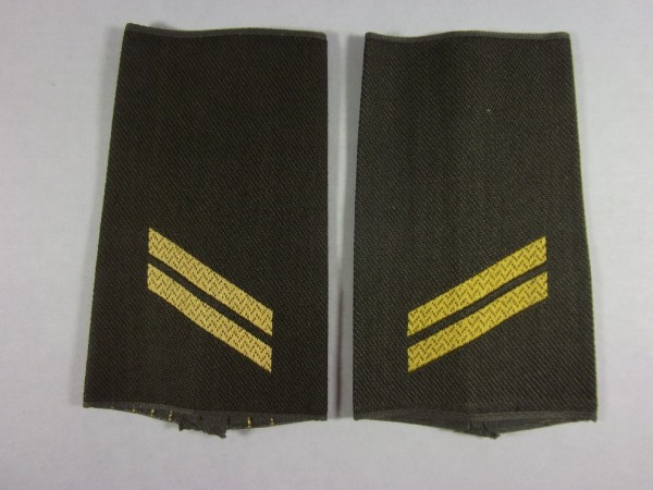 Rangschlaufen Obergefreiter, gelb in oliv, gewebt