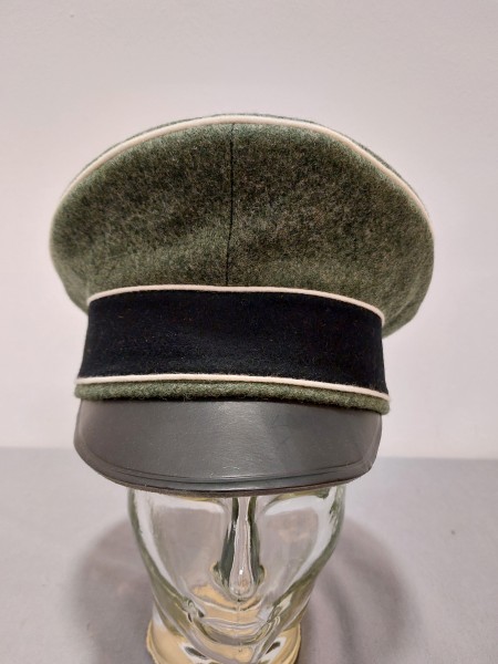 Waffen XX Schirmmütze Elite fedgrau melliert, Lederschirm Größe 56