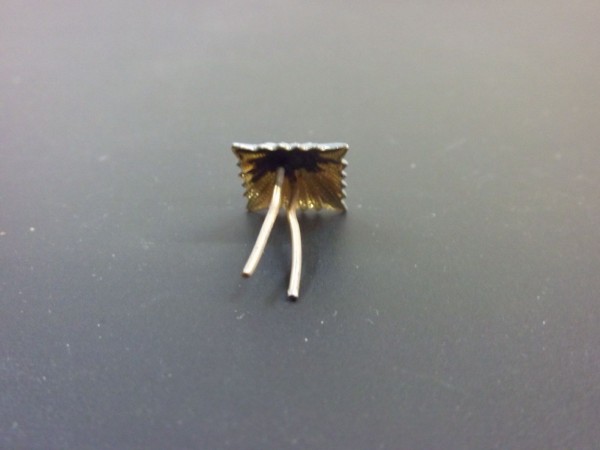 Stern für Schulterklappen, 12mm Kantenlänge, Messing grau lackiert
