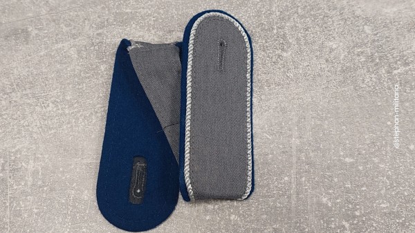 Bundeswehr Schulterklappen Offizier Sanitäter Sanitätstruppe mittelgrau mit Lasche