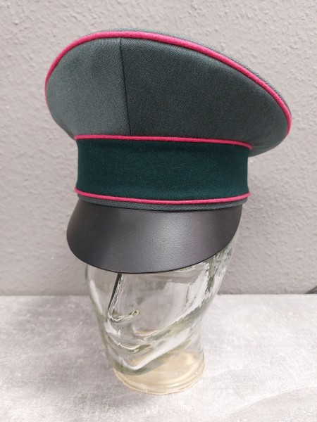 Wehrmacht Schirmmütze Panzer feldgrau Trikot, Lederschirm Größe 52