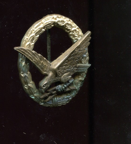 Orden 1939 / 1957 Fliegerschützenabzeichen mit Blitzen der Luftwaffe Steinhauer & Lück