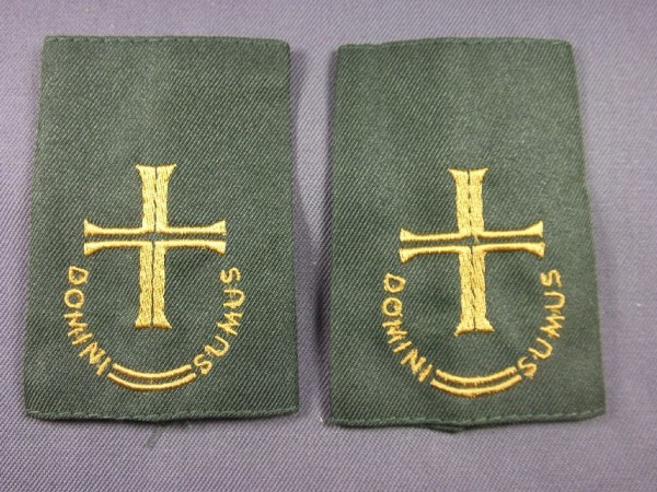 Rangschlaufen Militärgeistlicher- Militärseelsorger evangelisch gelb auf oliv "Domini Sumus"