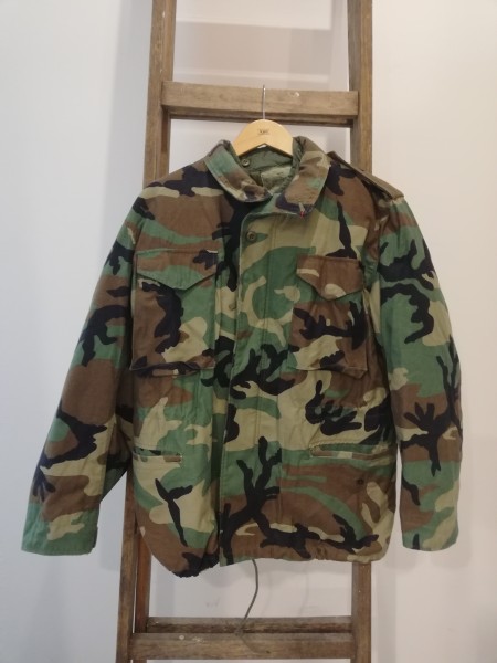 US Feldjacke M65 Woodland mit Futter Größe Medium Regular - Original