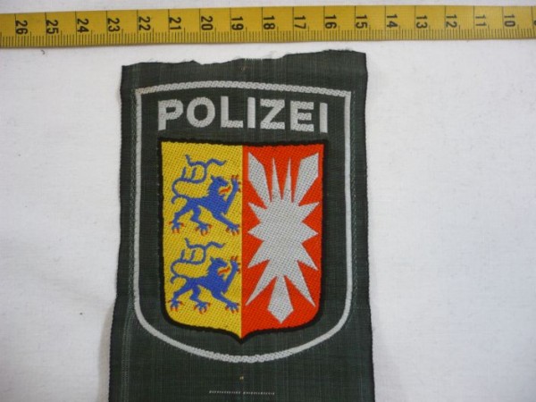 Schleswig-Holstein: Armabzeichen, Polizei Schleswig-Holstein, graugrün, gewebt